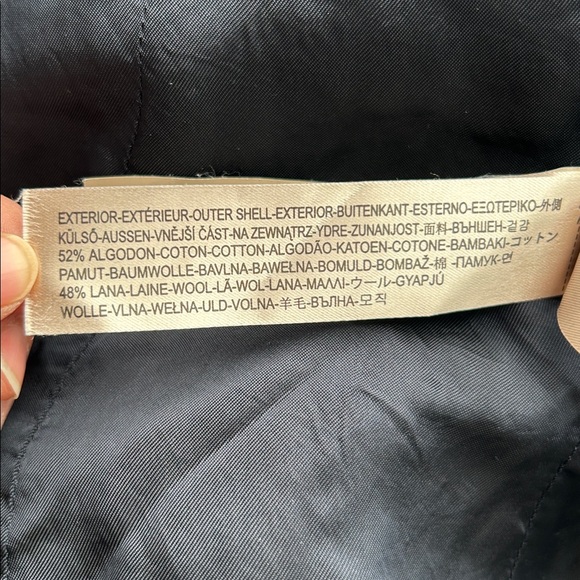 Massimo Dutti Women's Navy Blue Blazer Classic Tailored Wool-Blend Jacket Size 6 - Picture 10 of 14